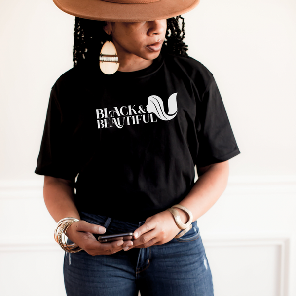 Black & Beautiful U Short-Sleeve Unisex T-Shirt, t shirt for black women, gift for black women