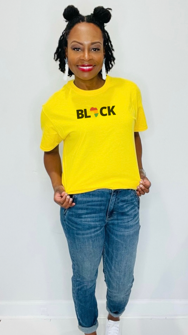 Black and Beautiful U Black History / Juneteenth Unisex Yellow t-shirt