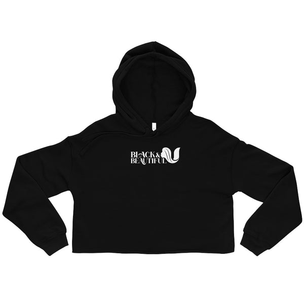 Black & Beautiful U Black Cropped Hoodie, Gifts for black women